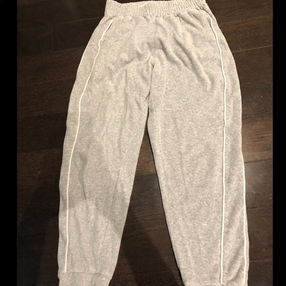 Garage Pants & Jumpsuits Grey Garage Velvet Sweatpants Poshmark